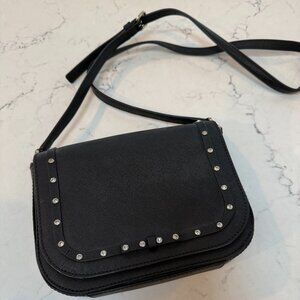 Kate Spade Laurel Way Jeweled Large Carsen Bag - Black Leather